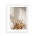 Plakat w ramie 40x50 - Natura i Elegancja: Obraz Boho - trawy, boho - rama biała