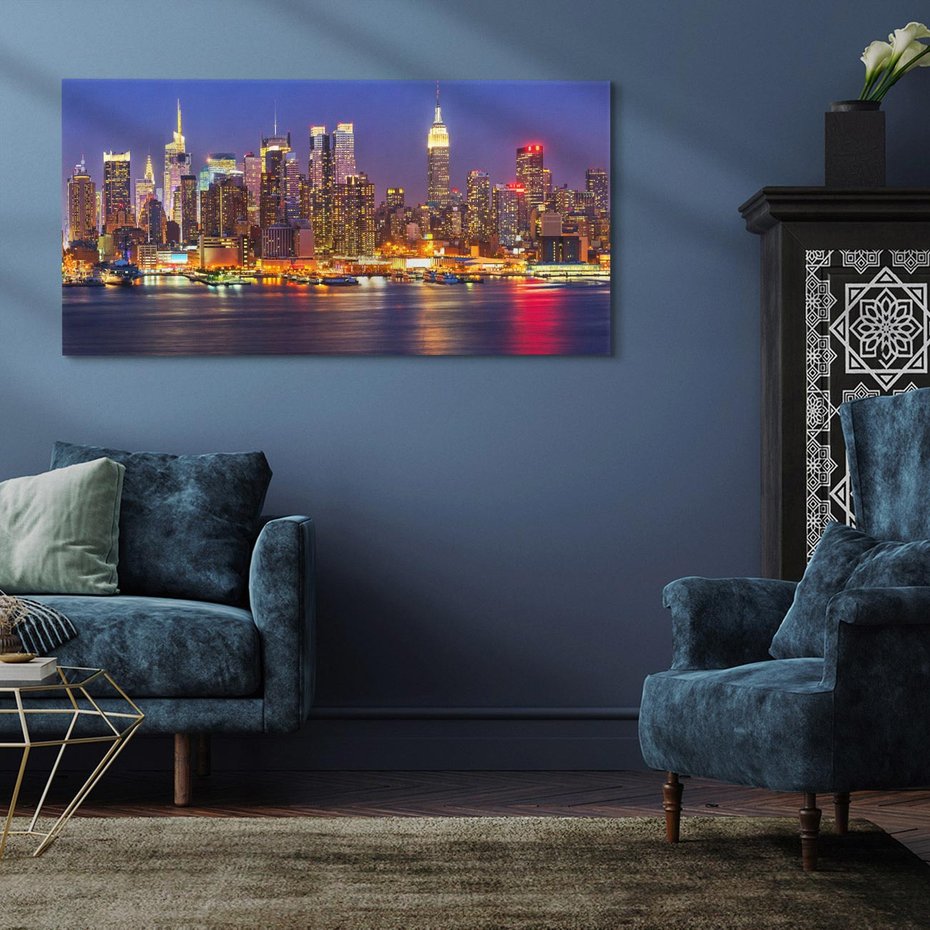 Obraz na płótnie 100x50 - Dusza Ameryki: miasto nieprzespanych nocy - Ameryka, USA