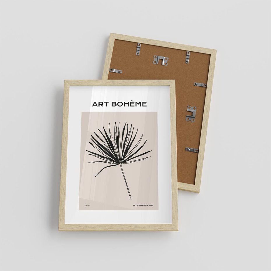 Plakat w ramie 30x40 - Rozkwitające Boho Kształty - boho sztuka, plakat - rama drewno