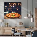 Obraz na płótnie 30x30 - Smak i tradycja - pizza, Włochy