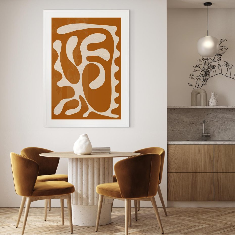 Plakat bez ramy 21x30 - Wnętrza Akwarelowej Wyobraźni - abstrakcyjny obraz, plakat