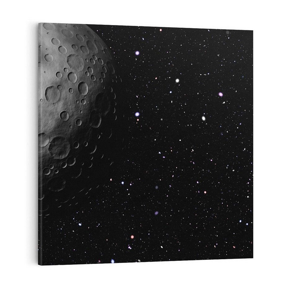 Obraz na płótnie 70x70 - Księżyc kosmiczny - księżyc, kosmos