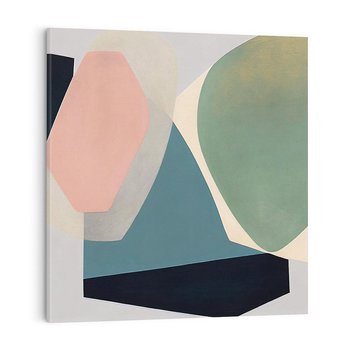 Obraz na płótnie 40x40 - Szare Tło Plam - abstrakcyjne plamy, kształty