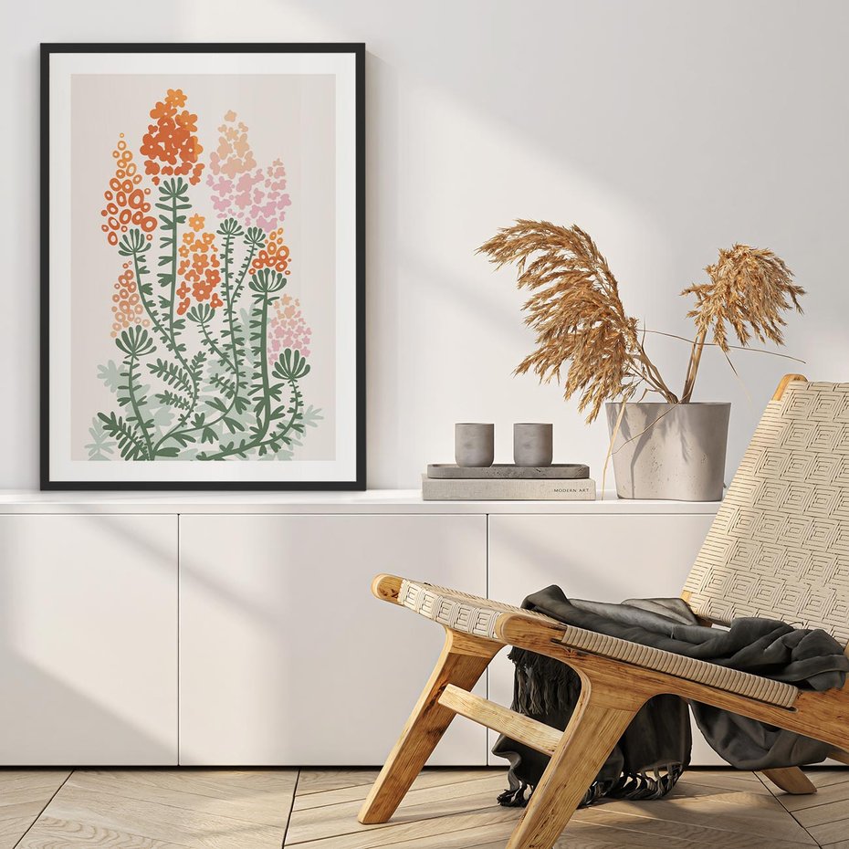 Plakat bez ramy 50x70 - Kwiatowe Uniesienia - kwiaty polne, plakat