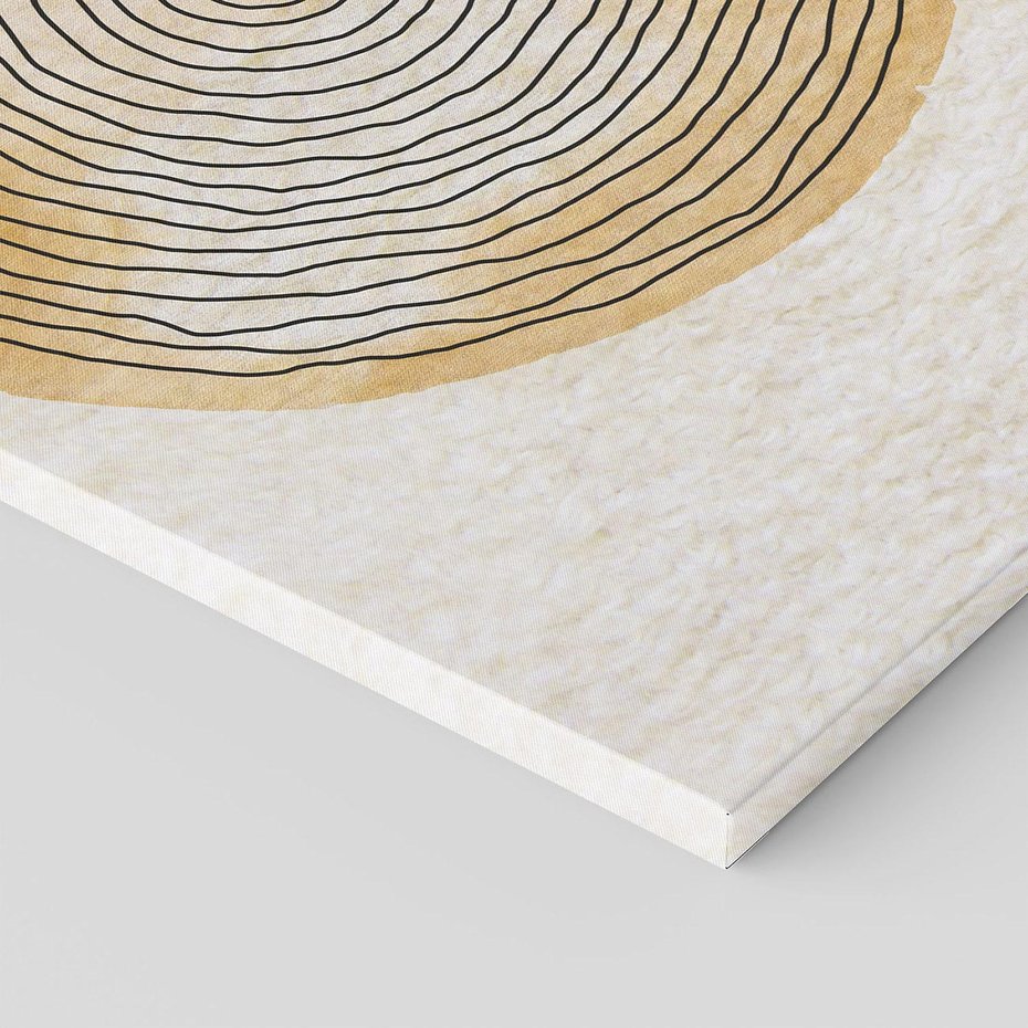 Obraz na płótnie 70x100 - Zapisane w promieniach słońca - beżowe strukturalne tło, koła