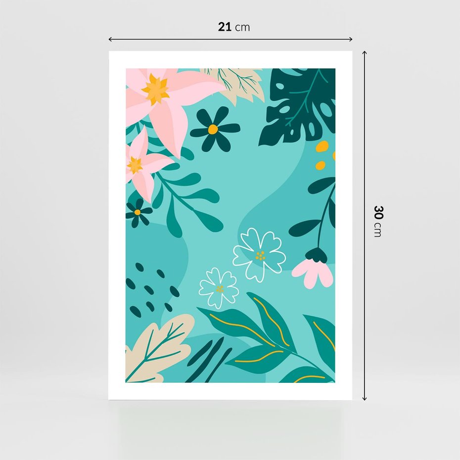 Plakat bez ramy 21x30 - Rozkwitające Widoki - pastelowa kompozycja, kwiaty