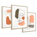 Zestaw obrazy w ramie 40x50 galeria - Graficzne, twarze, kobiet, nowoczesny - rama drewno