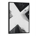 Obraz w ramie 50x70 - Nowoczesna Dynamika - perspektywa, wieżowce - rama czarna