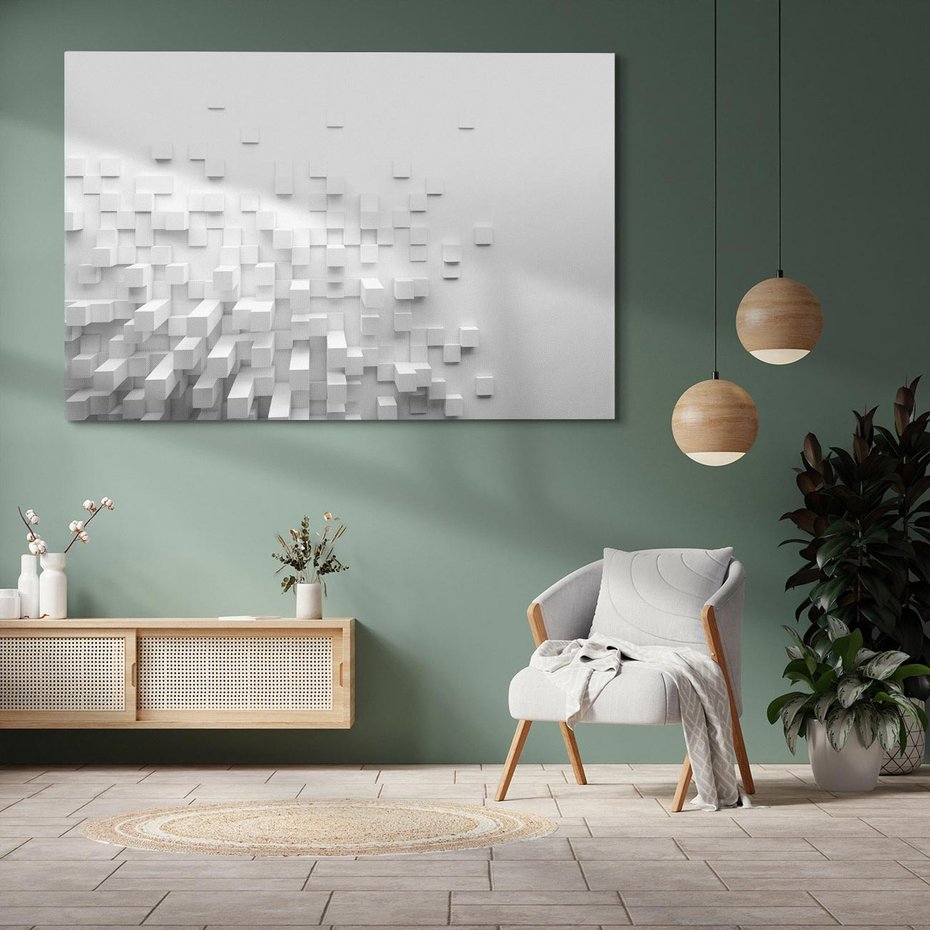 Obraz na płótnie 100x70 - Głębia abstrakcji - ściana, 3D