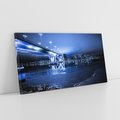 Obraz na płótnie 120x60 - Nocne miasto most - noc, miasto