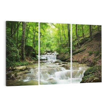 Obraz na płótnie 120x80 - Plączący się strumień - rzeka, strumień