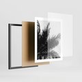 Plakat w ramie 40x50 - Czas Zapomnienia - palmy, czarno biała fotografia - rama czarna