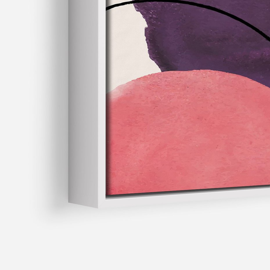 Obraz w ramie 50x70 - Migotliwe Widzenia - abstrakcyjne akwarelowe plamy, nieregularne linie - rama biała