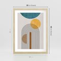 Plakat w ramie 30x40 - Wewnętrzne Labirynty Form - styl mid century, nowoczesna sztuka - rama drewno