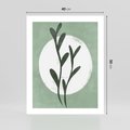 Plakat bez ramy 40x50 - Kształty Zielonego Ukojenia - zielony plakat, roślinne motywy