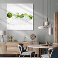 Obraz na płótnie 80x80 - Świeże limonki i woda - limonki, woda