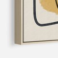Obraz w ramie 80x120 - Rozkwitające Formy - abstrakcyjne nieregularne kształty, minimalistyczny plakat - rama drewno