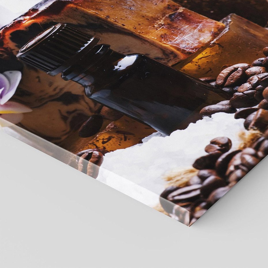 Obraz na płótnie 50x50 - Kawa i kwiaty w SPA - kawa, kwiat