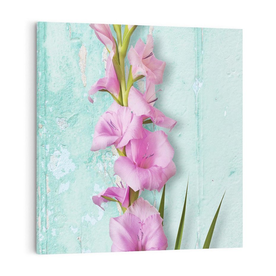 Obraz na płótnie 70x70 - Piękno w delikatności - kwiaty, różowe