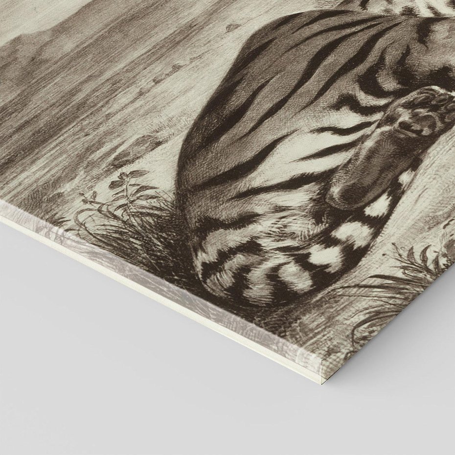 Obraz na płótnie 70x50 - "Królewski Tygrys" Eugène Delacroix - Reprodukcja - reprodukcja, obraz na płótnie