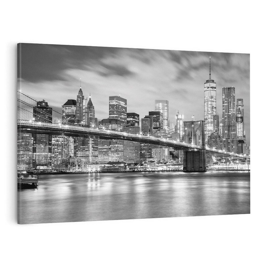 Obraz na płótnie 100x70 - połączenie ikonicznego miasta - most, Nowy Jork