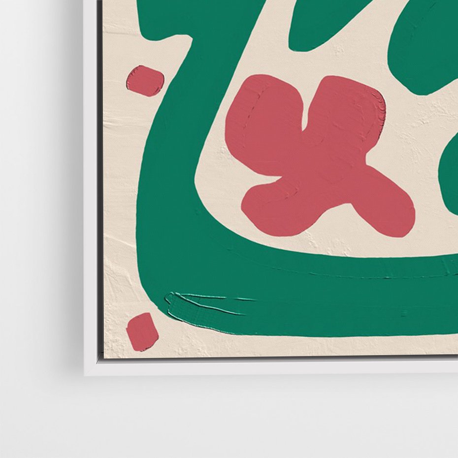 Obraz w ramie 80x120 - Boho Widoki - abstrakcyjny obraz, plakat - rama biała