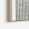 Obraz w ramie 80x120 - Księga Wibracji - abstrakcyjne czarno białe formy, minmalizm - rama drewno