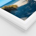 Plakat w ramie 30x40 - Spokój nad brzegiem morza - plaża, morze - rama biała