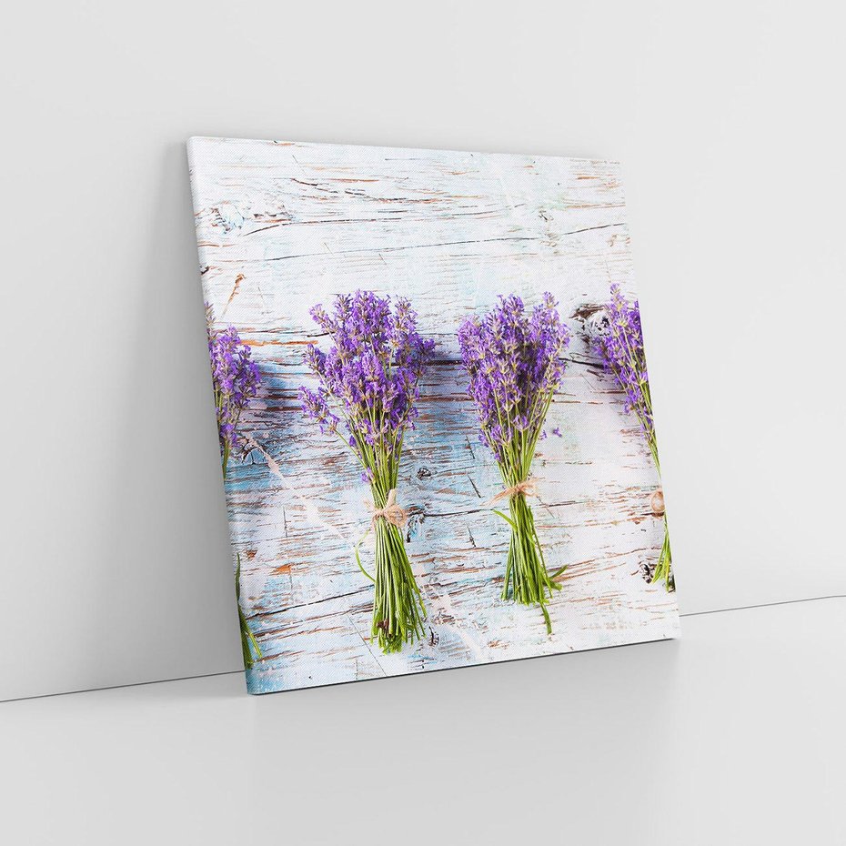 Obraz na płótnie 70x70 - Urok lawendowych pól - lawenda, kawiaty