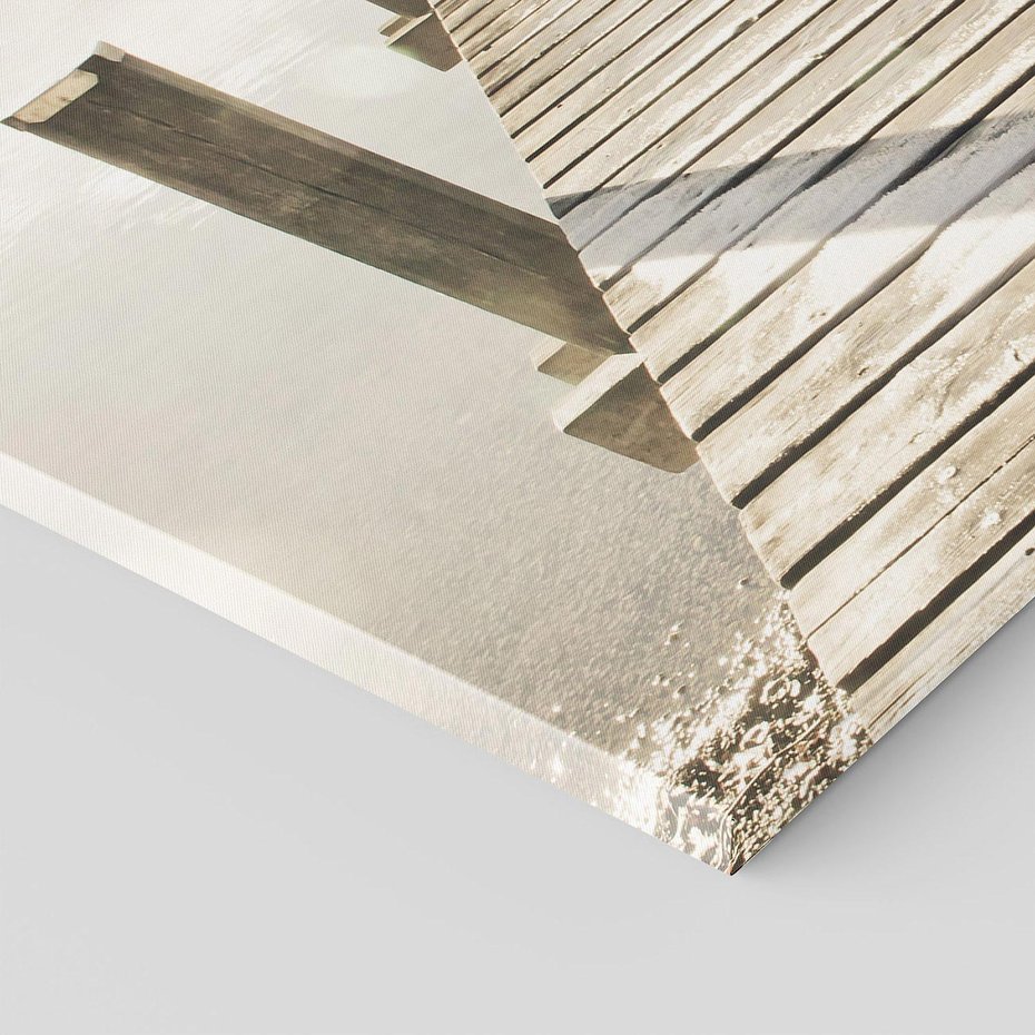 Obraz na płótnie 120x80 - Idylliczny pomost nad jeziorem - pomost, jezioro