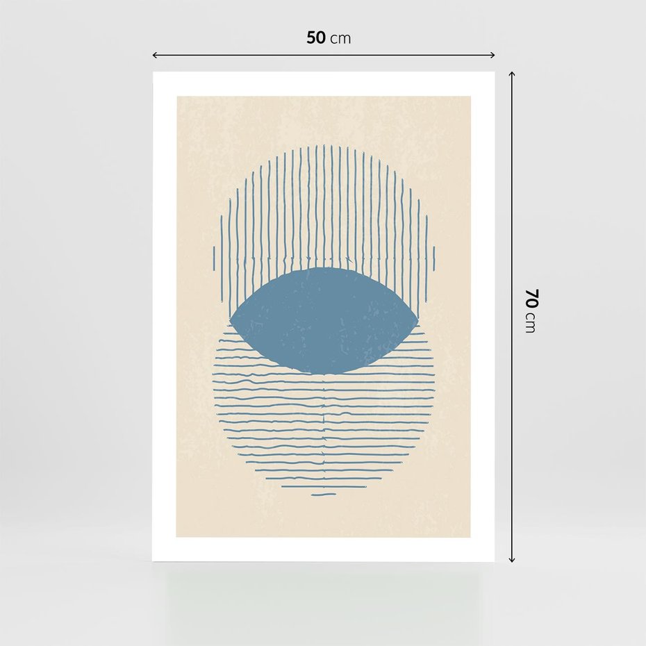 Plakat bez ramy 50x70 - Wnętrza Refleksji - geometryczne kształty, koła