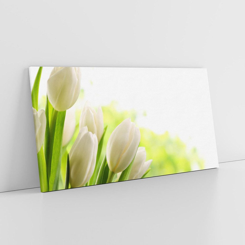 Obraz na płótnie 120x60 - delikatność kwiatów - tulipany, kwiat