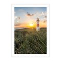 Plakat bez ramy 30x40 - Magia latarni przy zachodzie - latarnia, zachód