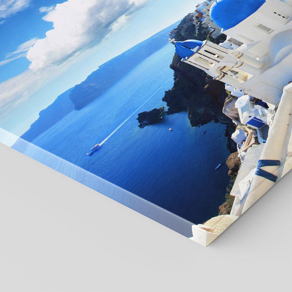 Obraz na płótnie 70x70 - Magiczne Widoki - Santorini, perspektywa