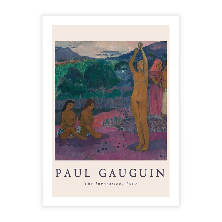 Plakat bez ramy 21x30 - Reprodukcja Gauguina: Sztuka Egzotyczna na Plakacie - paul gauguin, plakat