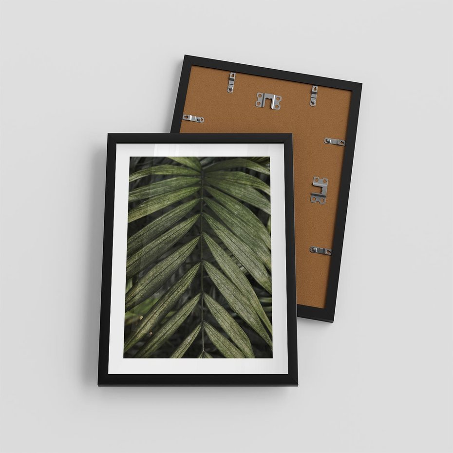 Plakat w ramie 30x40 - W Liściach Ukryte - zdjęcie, fotografia - rama czarna