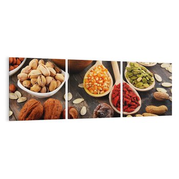 Obraz na płótnie 90x30 - Szlachetne smaki kuchni - nasiona, bakalie