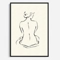 Obraz w ramie 70x100 - Migotliwa Symfonia - kobieta akt, minimalizm - rama czarna