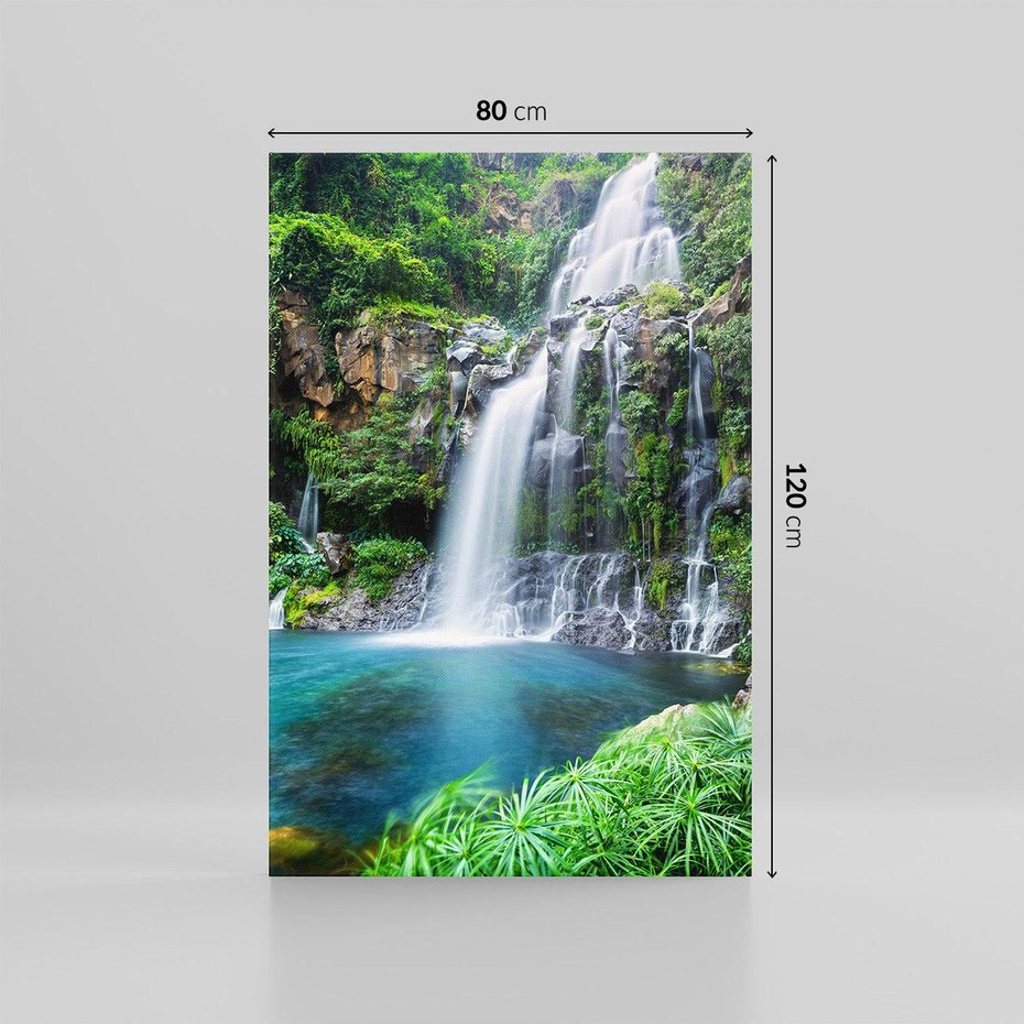 Obraz na płótnie 80x120 - Tropikalny Wodospad - wodospad, tropikalny