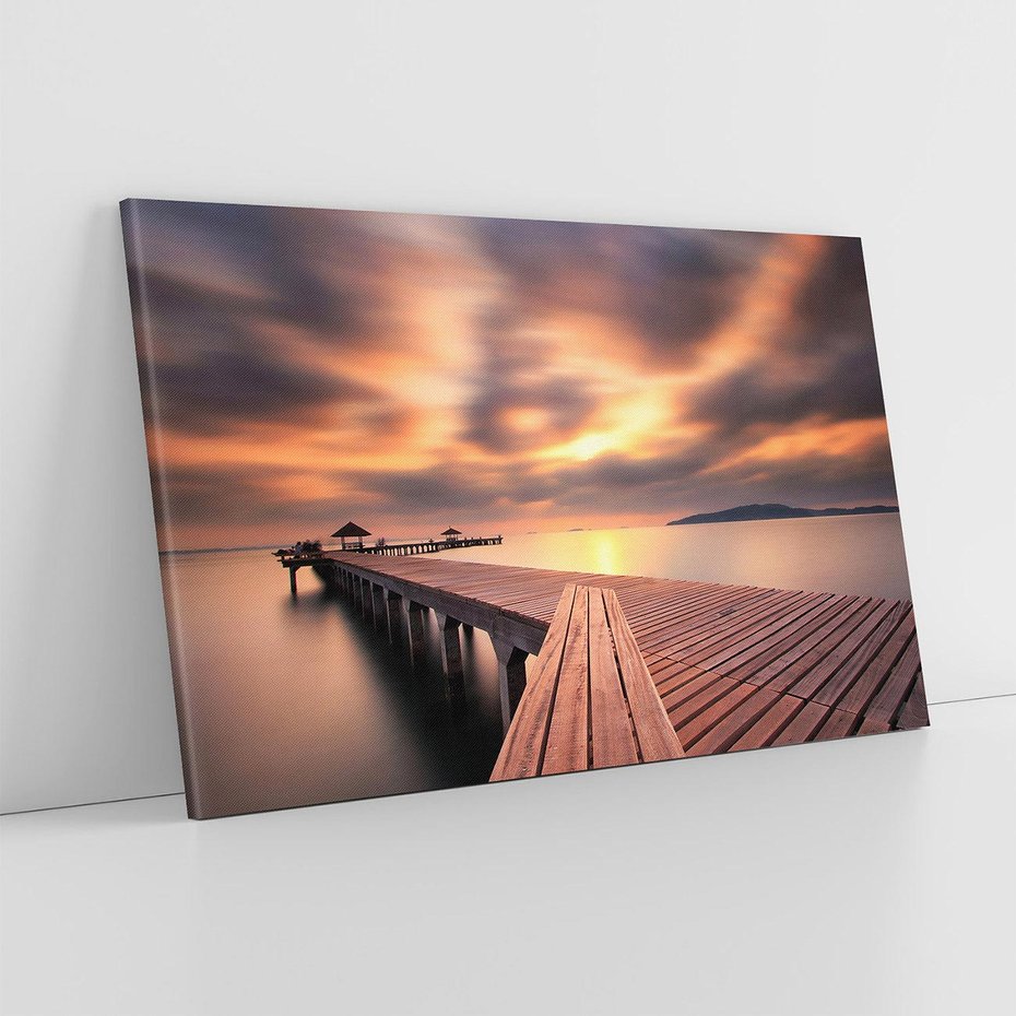 Obraz na płótnie 100x70 - Marina nad Oceanem - Tajlandia, marina