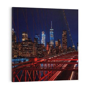 Obraz na płótnie 50x50 - Most w Nowym Jorku - Manhattan - most, Nowy Jork