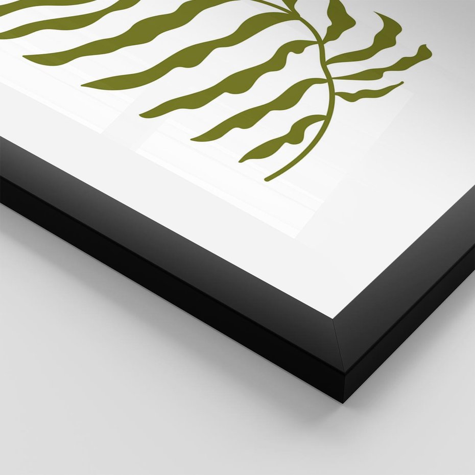 Plakat w ramie 40x50 - Rytmy Chaosu - roślina, gałązka - rama czarna