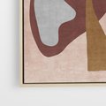 Obraz w ramie 100x70 - Opowieść szepczących pędzli - abstrakcyjne plamy, kształty - rama drewno