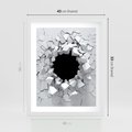 Plakat w ramie 40x50 - Nowoczesna Abstrakcja - grafika, nowoczesna - rama biała