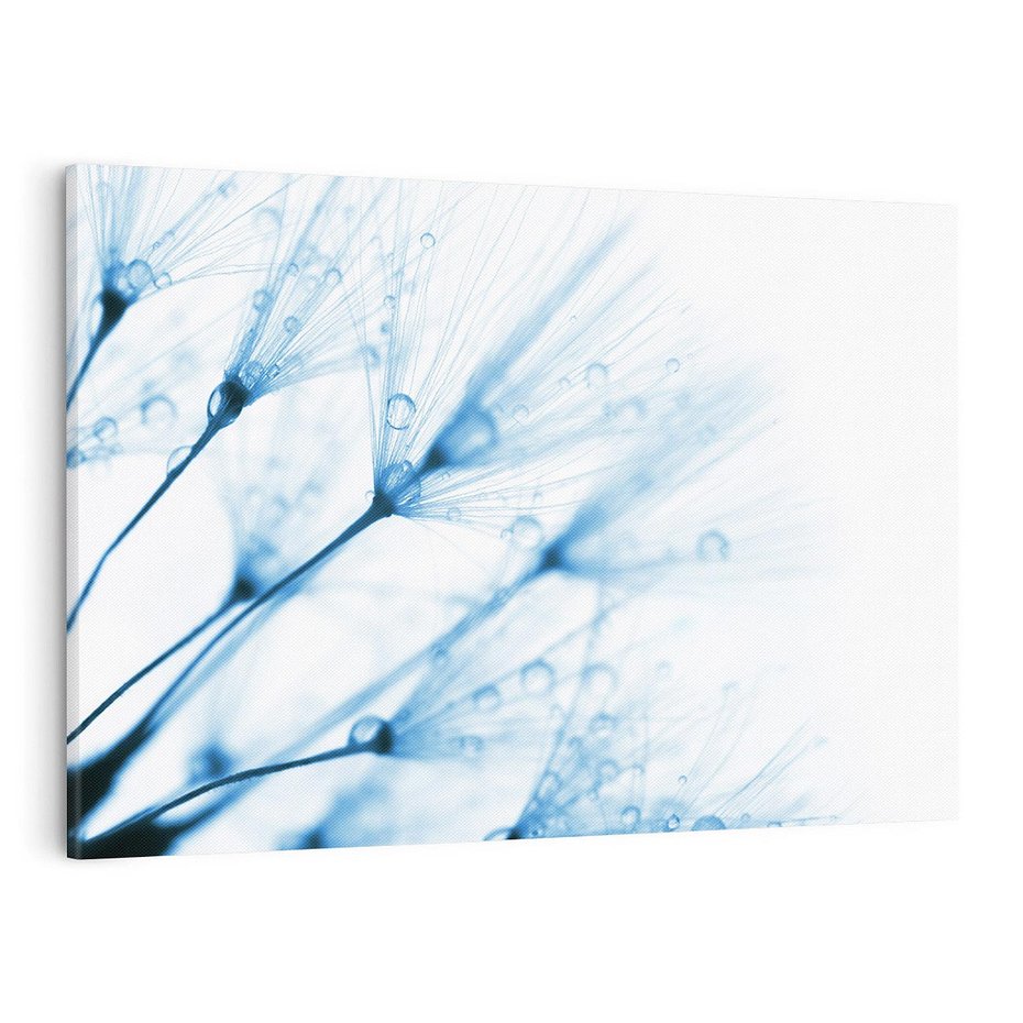 Obraz na płótnie 120x80 - Kwiat w kroplach wody - kwiat, krople