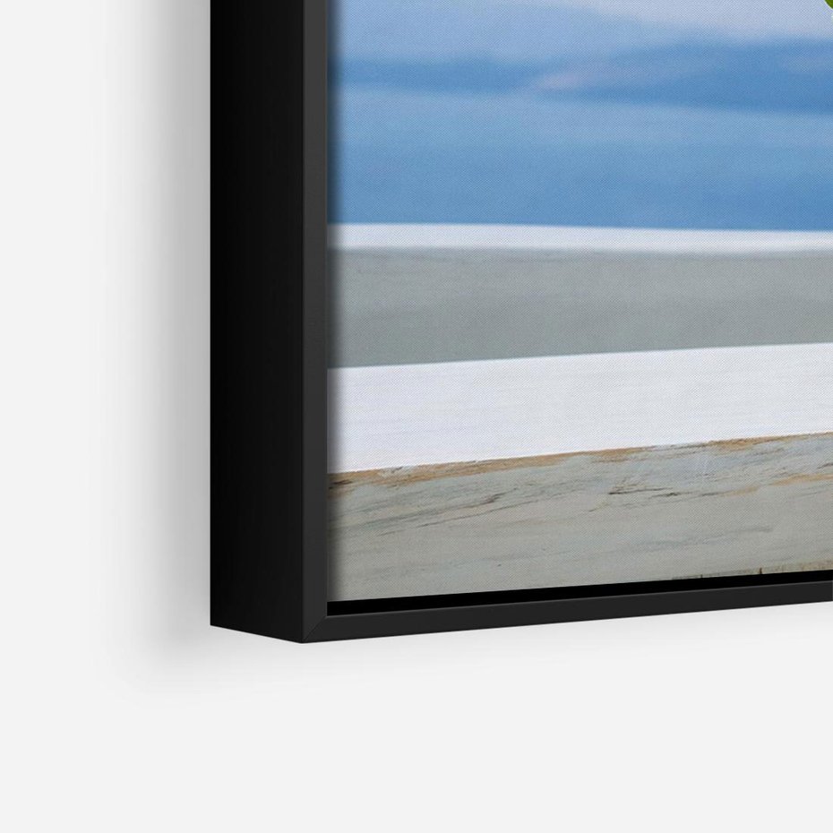 Obraz w ramie 70x50 - Uroki Santorini - Santorini, Grecja - rama czarna