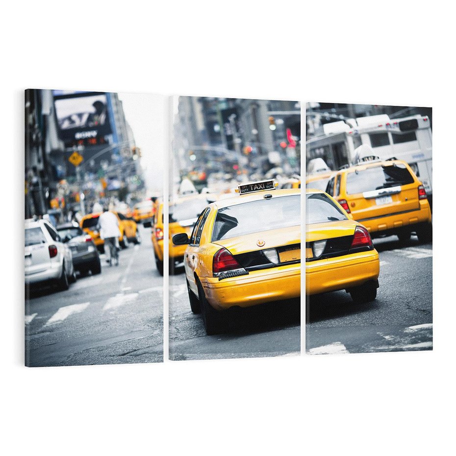 Obraz na płótnie 120x80 - Wszystkie światła prowadzą do Nowego Jorku - TAXI, NY