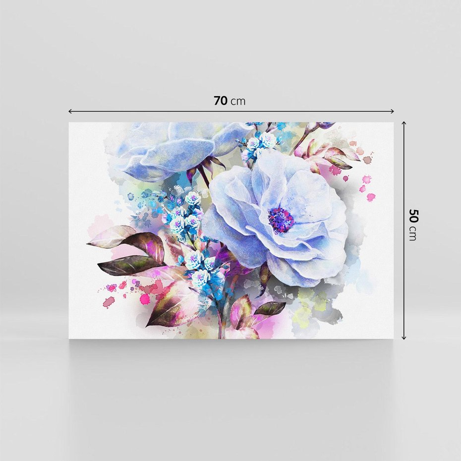 Obraz na płótnie 70x50 - Kolorowa Ekspresja - kwiaty, graficzne