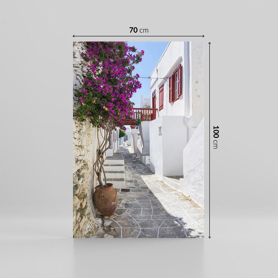 Obraz na płótnie 70x100 - Perspektywiczna Uliczka: Miejski Labirynt - uliczka, perspektywa