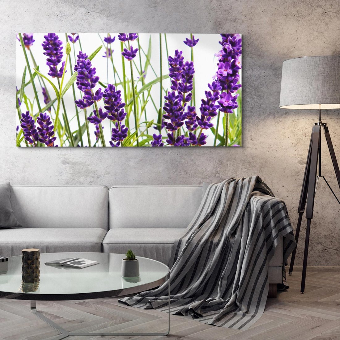 Obraz na płótnie 140x70 - Fioletowa harmonia lawendy - lawenda, fiolet